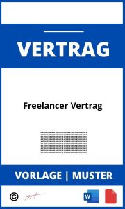 Freelancer Vertrag WORD PDF